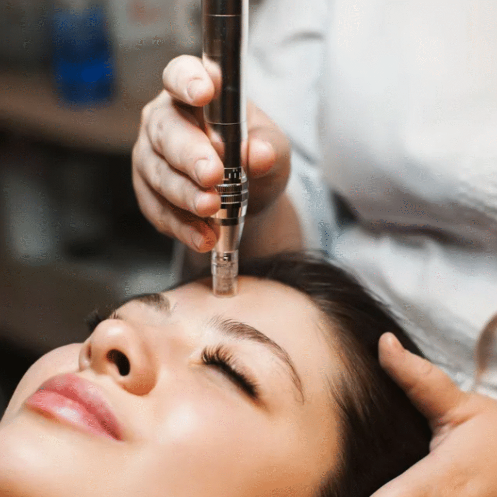 Medi-Nano Infusion facial at Facial SPA in Hummelstown for rejuvenation and acne reduction.